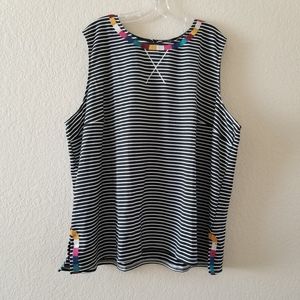 NWT Andree by Unit Stripe Sleeveless Tank Top Size 3X